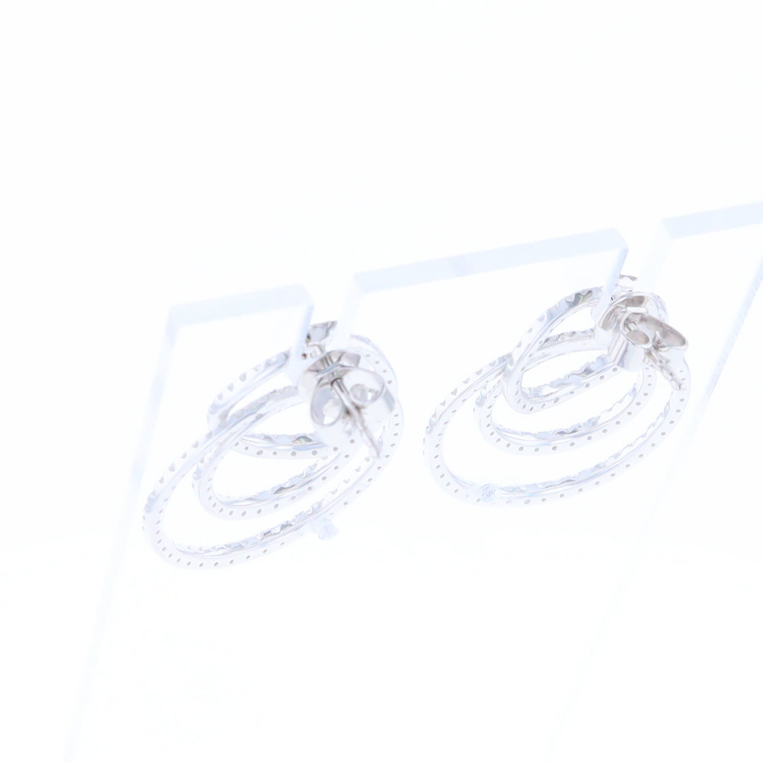 Diamond Circle Dangle Earrings