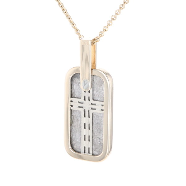 Meteorite Reversible Dog Tag Pendant