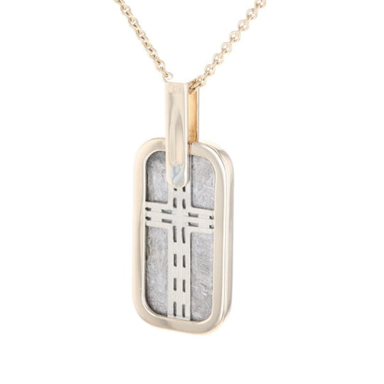 Meteorite Reversible Dog Tag Pendant