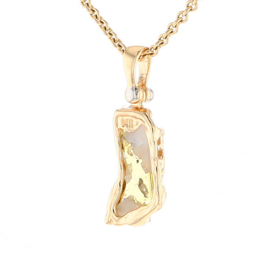 Gold Quartz Freeform Pendant (G2)