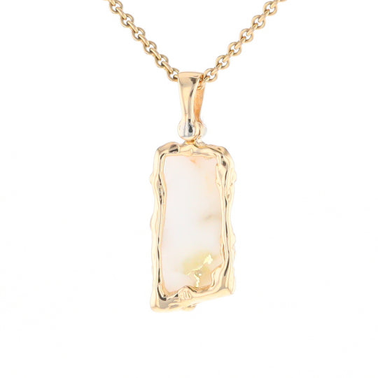 Gold Quartz Freeform Pendant  (G2)