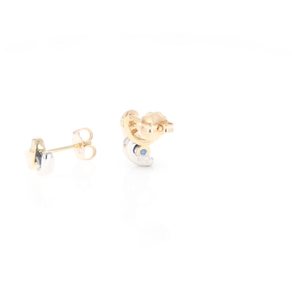 Blue Sapphire Swirl Earrings