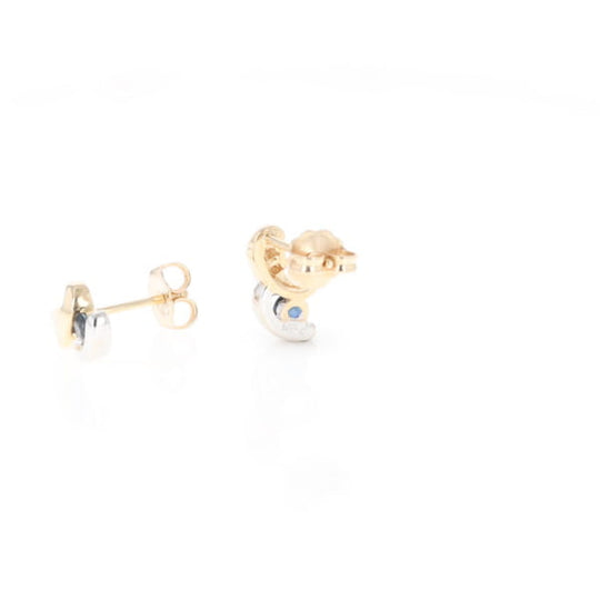 Blue Sapphire Swirl Earrings