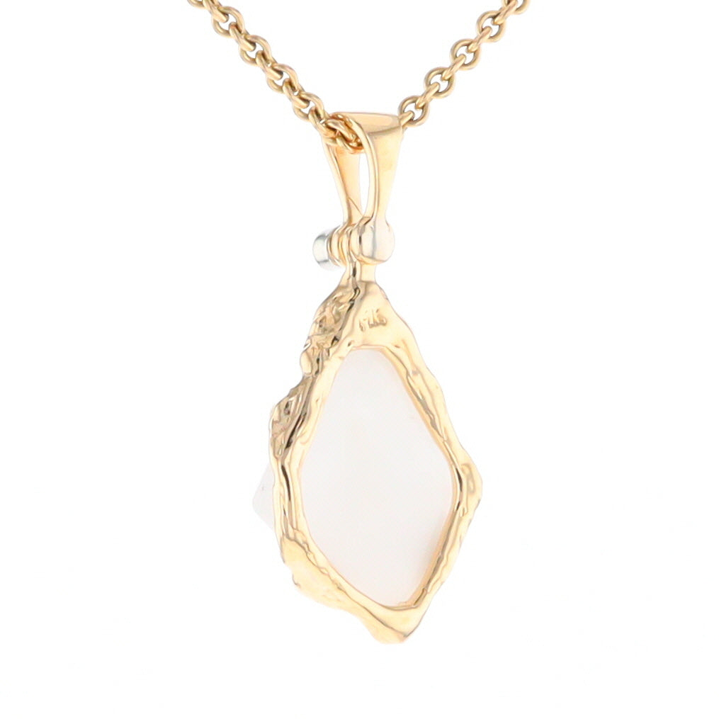 Gold Quartz Freeform Pendant (G2)