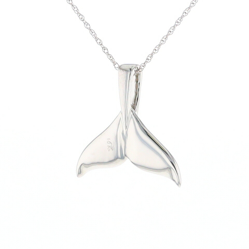 Whale Tail Necklaces Natural Nuggets Double Inlaid Sea Life Pendant