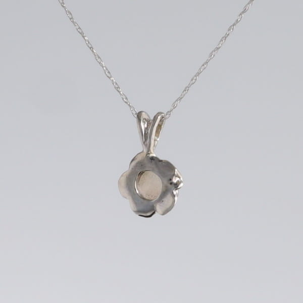 White Opal Flower Pendant