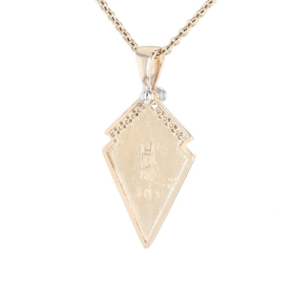 Sugilite Kite Shape Inlaid Pendant with 0.19ctw Diamonds