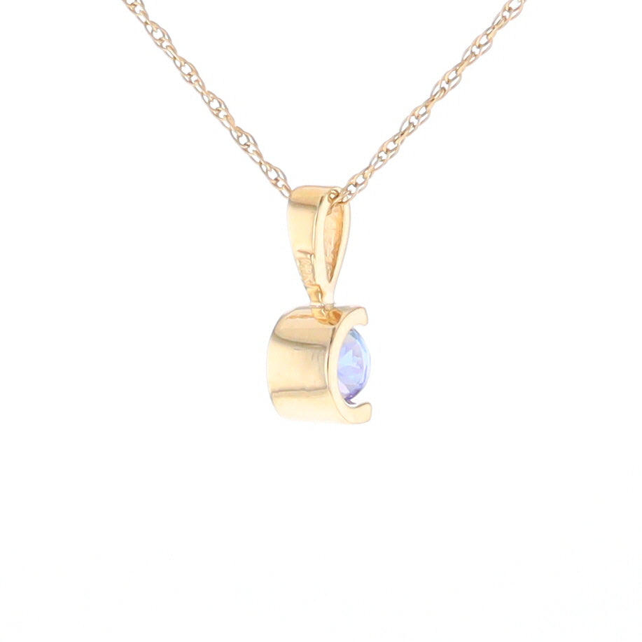 Solitaire Tanzanite Pendant