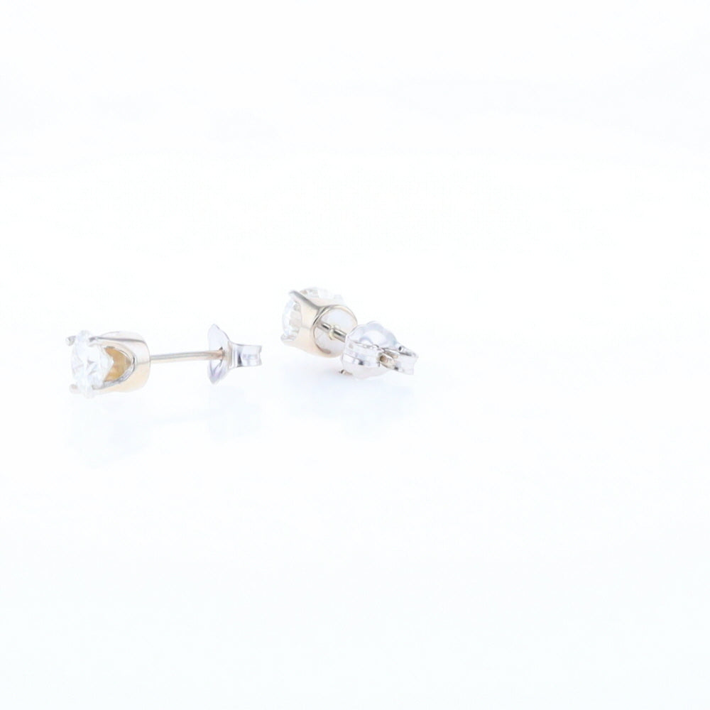 Moissanite Solitaire Stud Earrings