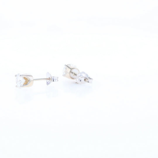 Moissanite Solitaire Stud Earrings