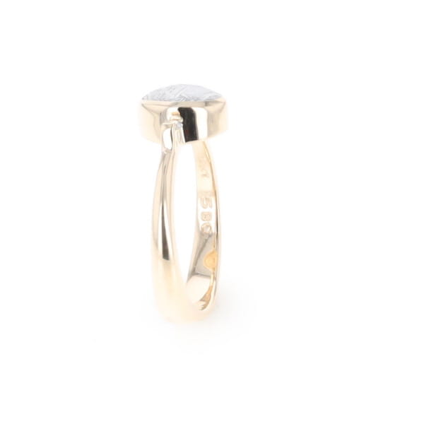 Meteorite Oval Inlay Ring