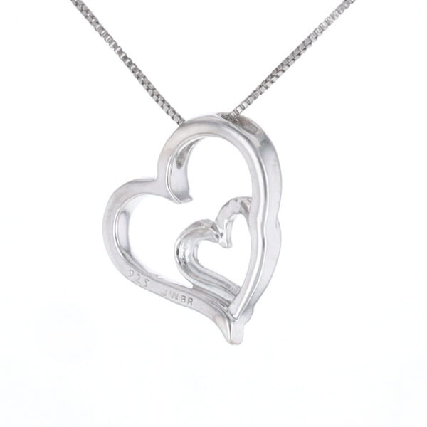 Double Heart Diamond Necklace