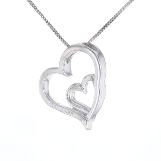 Double Heart Diamond Necklace