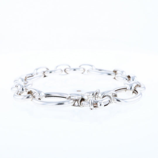 Sterling Silver Open Cable Link Bracelet