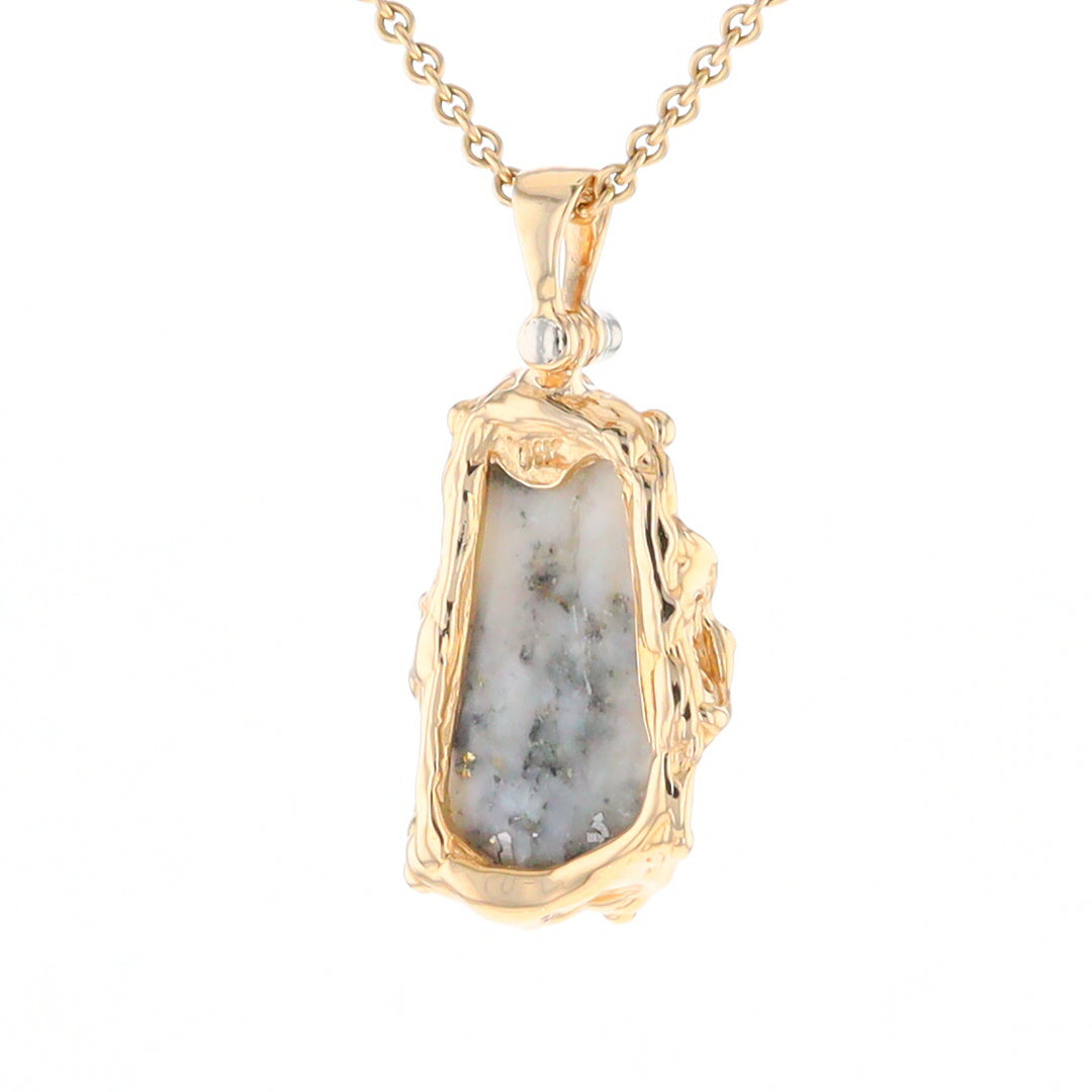 Free Form Gold Quartz Pendant