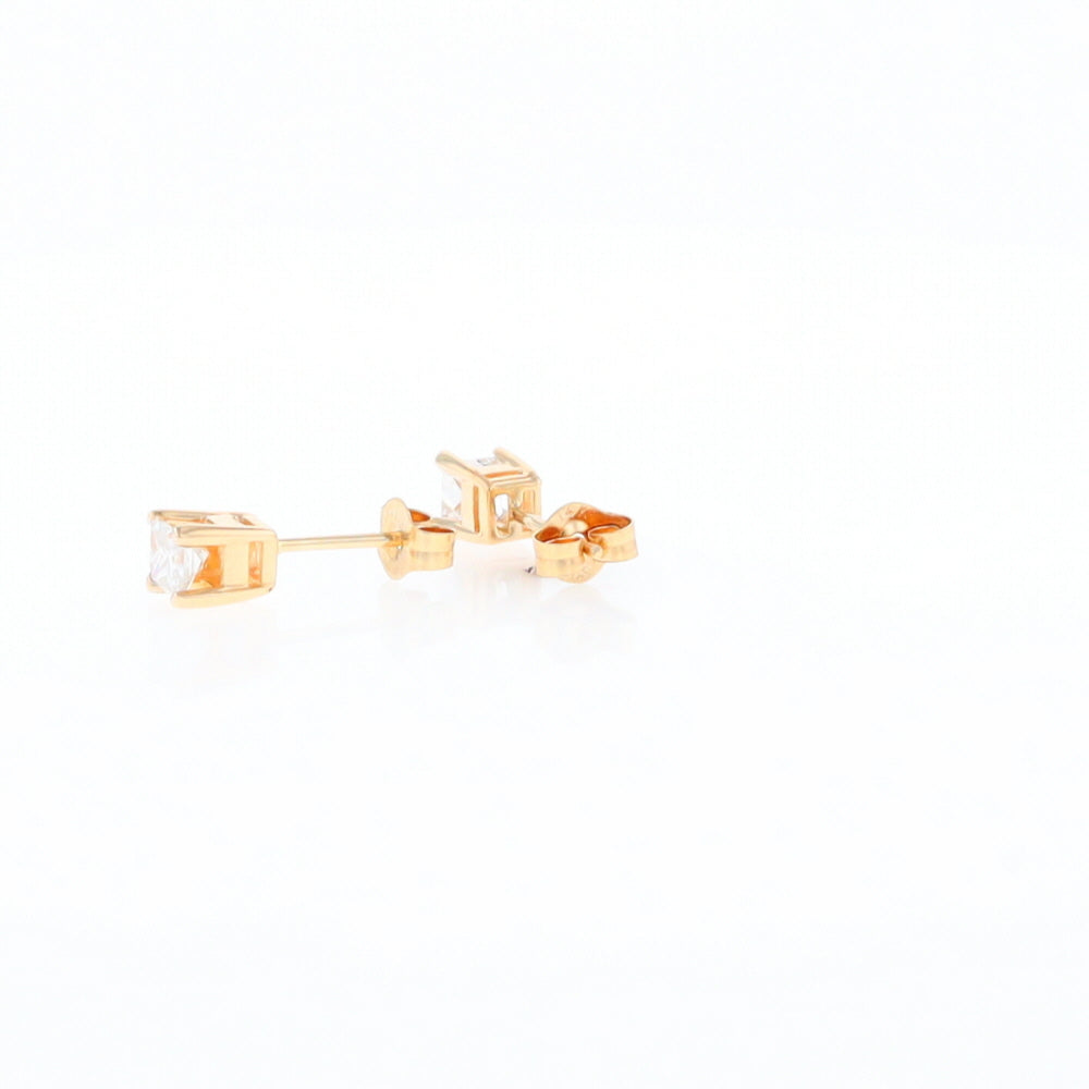 0.48ctw Princess Cut Diamond Studs