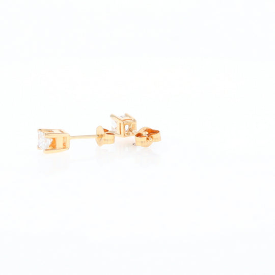 0.48ctw Princess Cut Diamond Studs