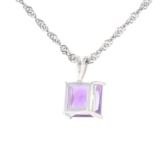 Amethyst Solitaire Pendant