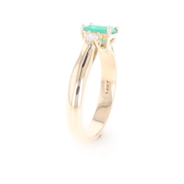 Emerald 3-Stone Trellis Ring