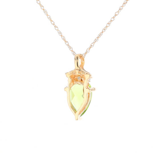 Pear-Shaped Peridot Necklace