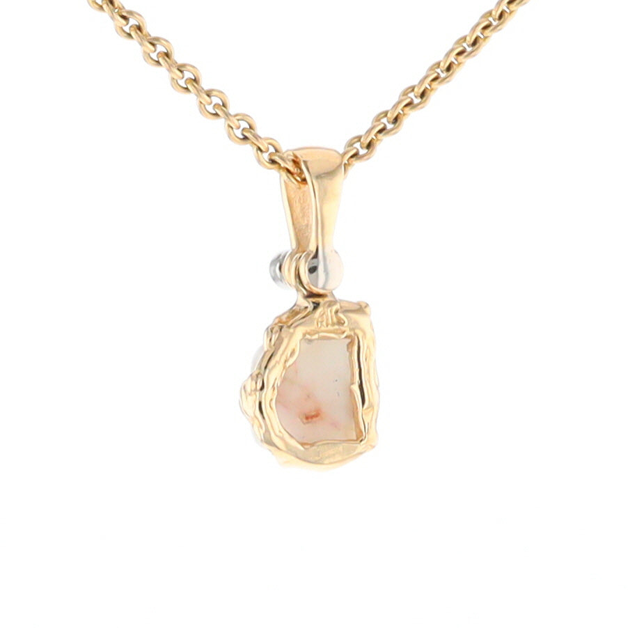 Gold Quartz Freeform Pendant (G2)