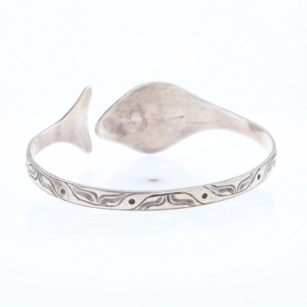 Halibut Fish Engraved Cuff Bracelet