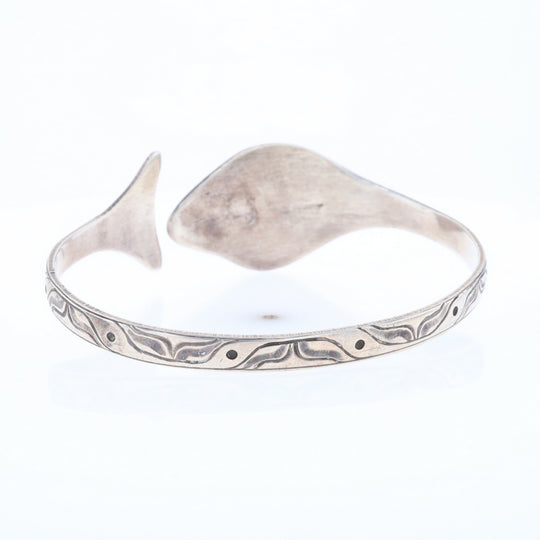 Halibut Fish Engraved Cuff Bracelet