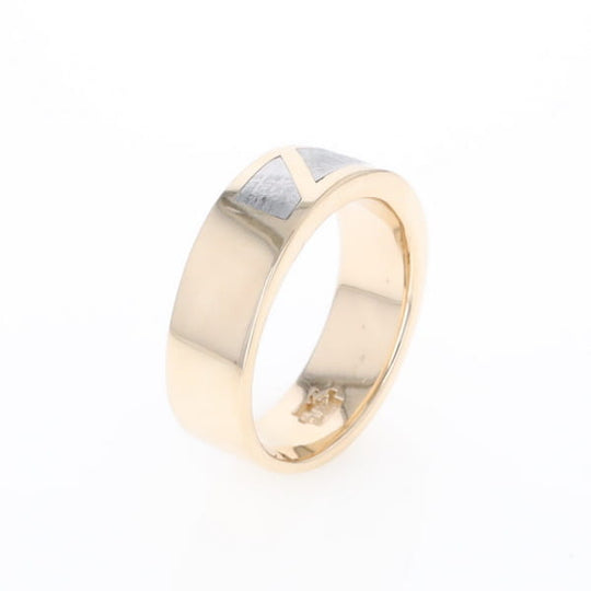 Meteorite Ring, 3 Section Inlaid Design