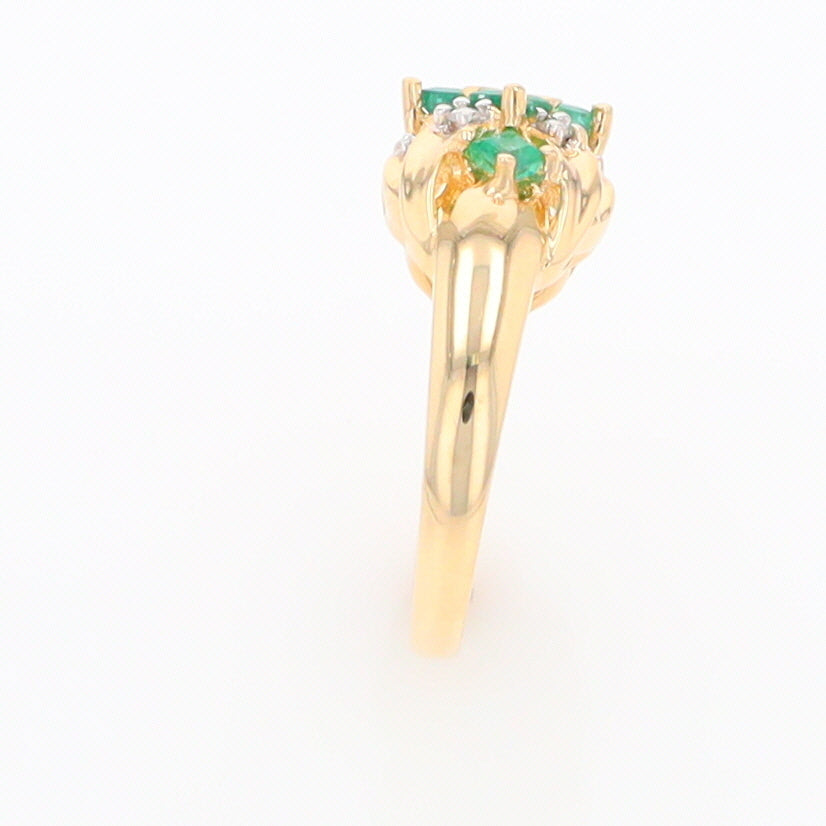 Princess Cut Emerald Diamond Ring