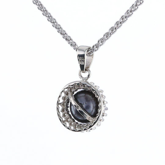 Gray Pearl Halo Pendant