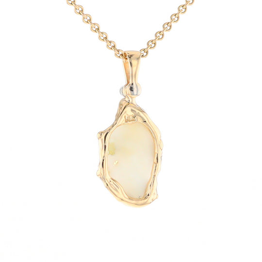 Gold Quartz Freeform Pendant  (G2)