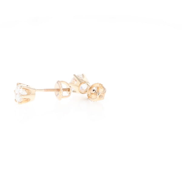 1.1ct 6-Prong Round Diamond Solitaire Studs