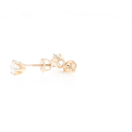 1.1ct 6-Prong Round Diamond Solitaire Studs
