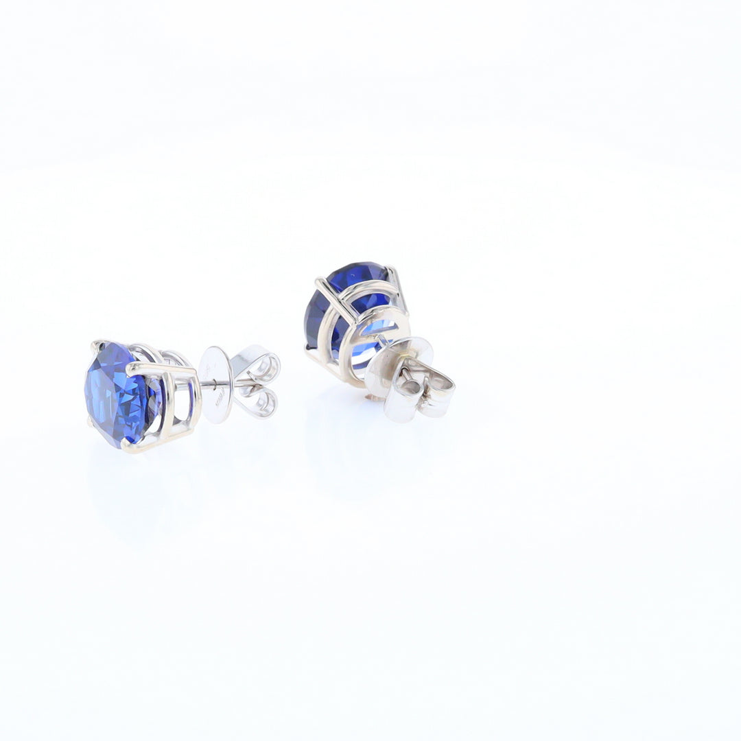 Imitation Sapphire Stud Earrings