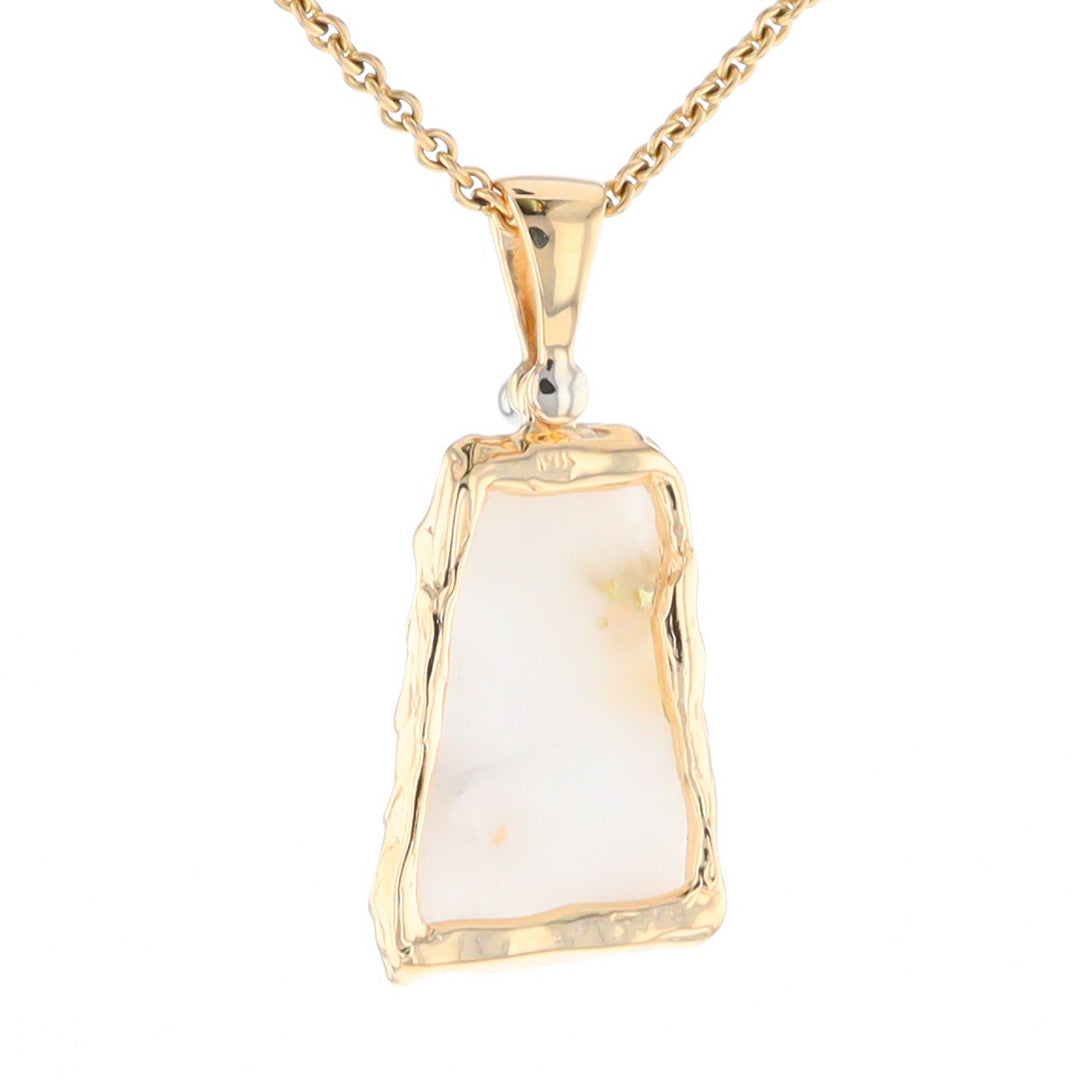 Gold Quartz Freeform Pendant  (G2)