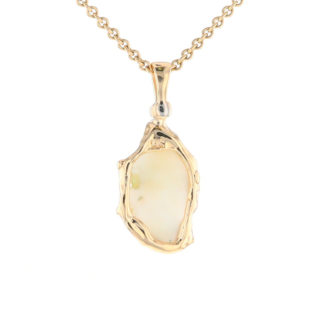 Gold Quartz Freeform Pendant  (G2)