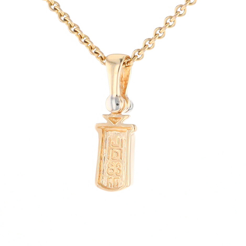 Gold Quartz Banner Shaped Pendant