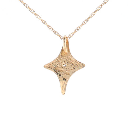 North Star Pendant Diamond Solitaire