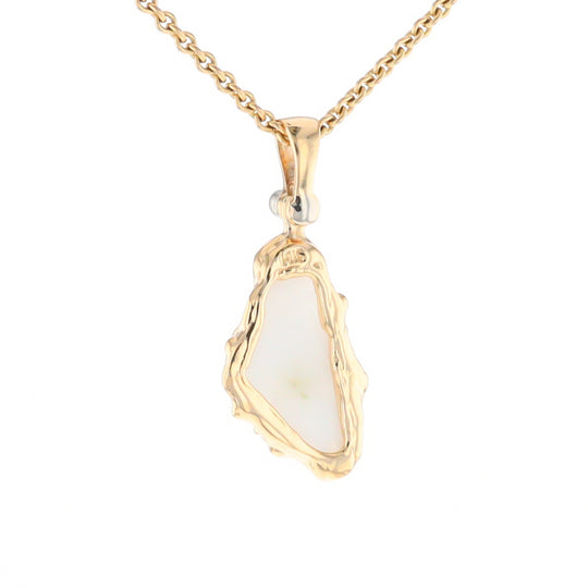 Gold Quartz Freeform Pendant (G2)