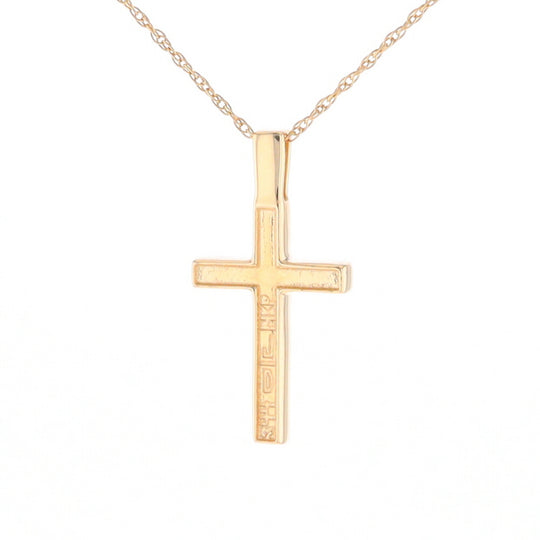 Three Section Gold Quartz Cross - G2