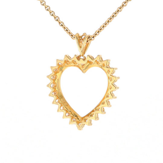 Diamond Halo Heart Pendant