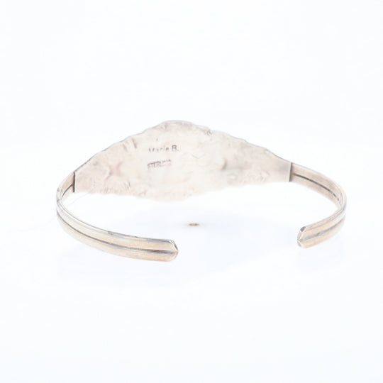 Sterling Silver Coral Cuff Bracelet