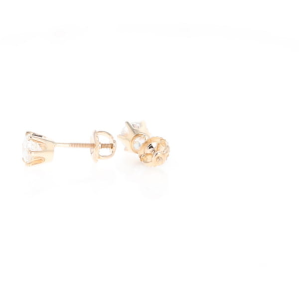 1.1ct 6-Prong Round Diamond Solitaire Studs