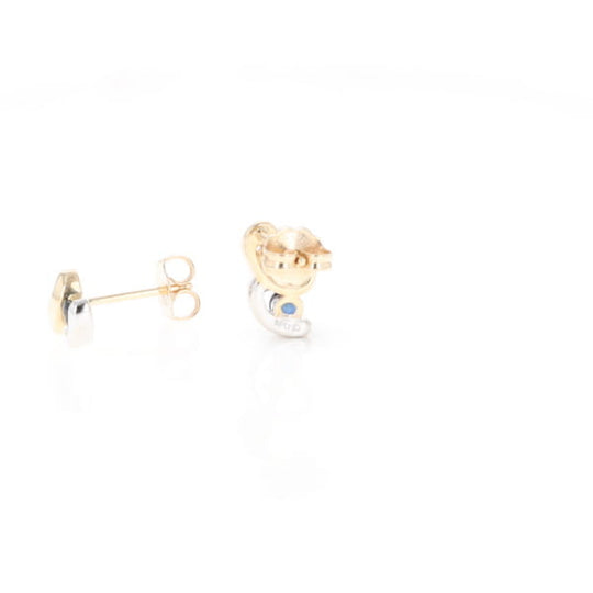 Blue Sapphire Swirl Earrings