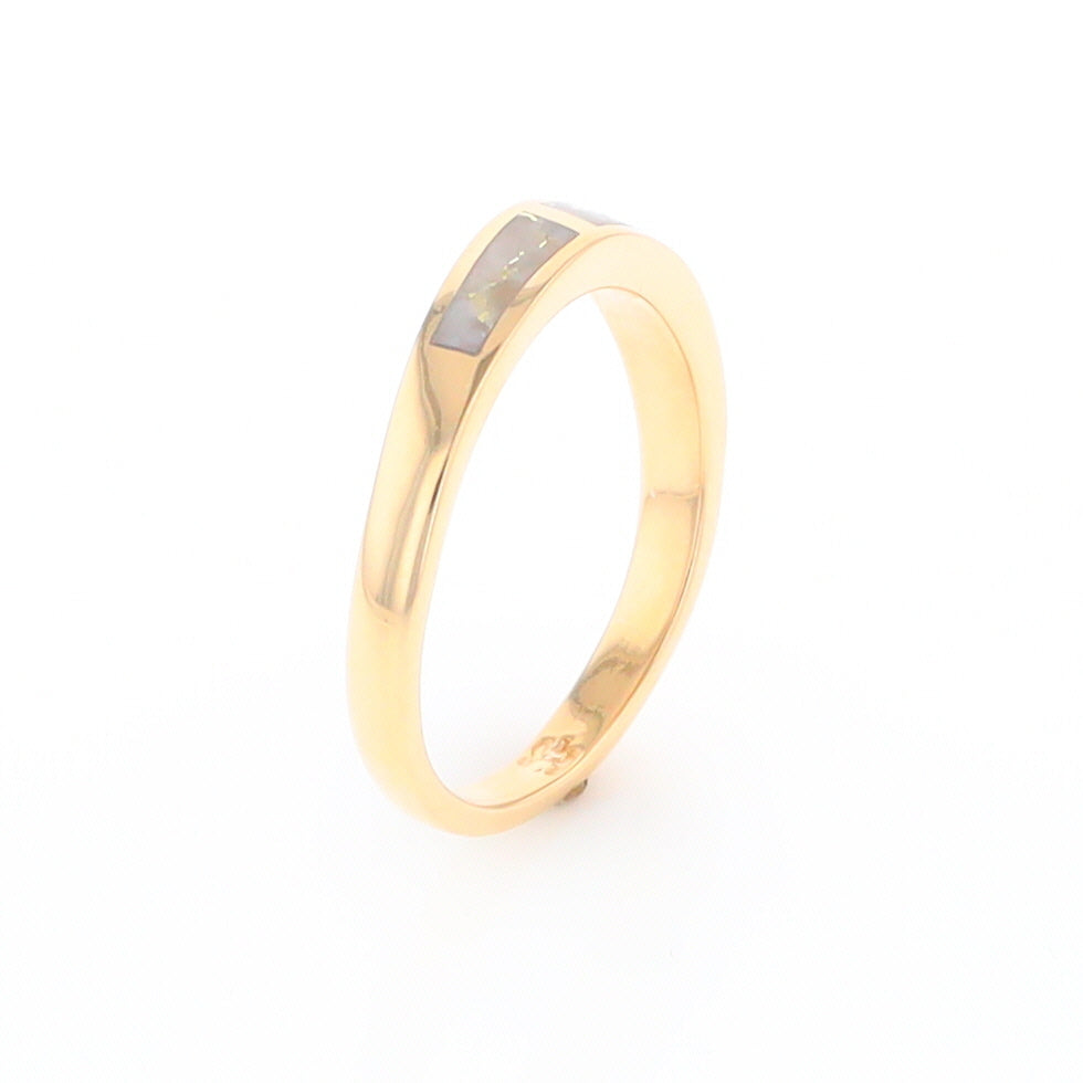 3 Section Gold Quartz Ring Lady’s Anniversary Band G2