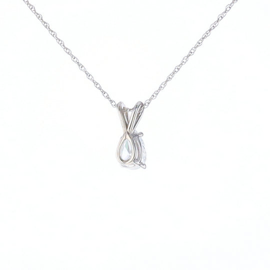 Pear Diamond Solitaire Pendant