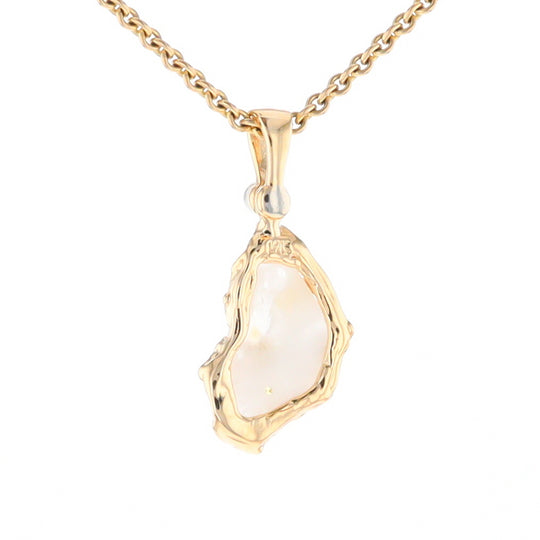 Gold Quartz Freeform Pendant (G2)