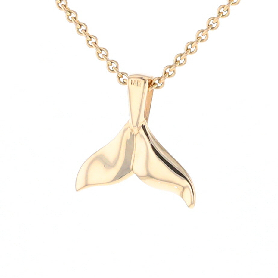 Whale Tail Necklaces Natural Nuggets Inlaid Sea Life Pendant