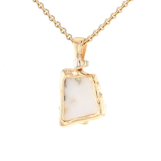 Gold Quartz Freeform Pendant (G2)