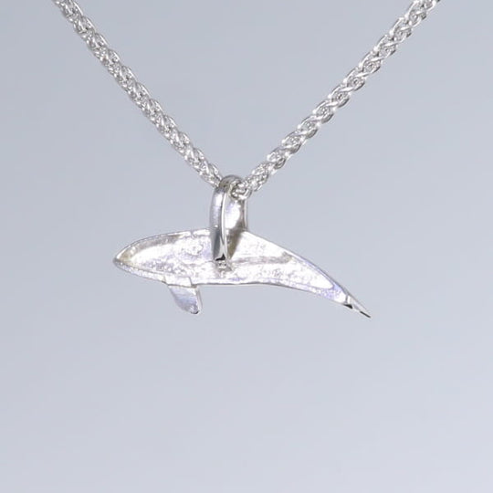 Opal Pendant Inlaid Realistic Orca Killer Whale Design